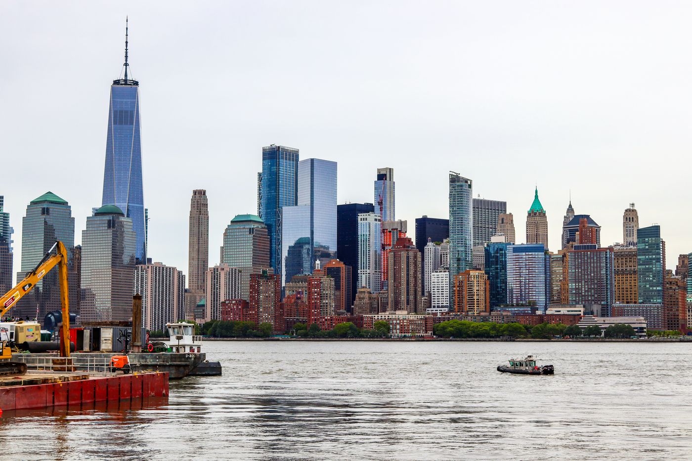 Lower Manhattan waterfront in New York